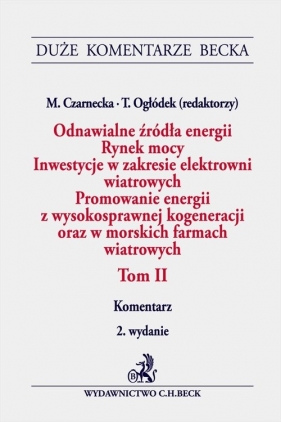 Odnawialne źródła energii. Rynek mocy. Inwestycje w zakresie elektrowni wiatrowych. Promowanie energ