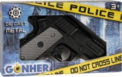 Pistolet policyjny metalowy 8 naboi Gonher (15546/6)