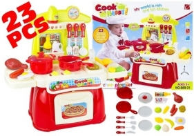 Kuchnia dla małej gosposi w skrzyni Cook Happy 2 kolory mix