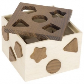 Sorter z klockami - naturalne kolory drewna (GOKI-58566)