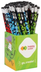 Happy Color, Ołówek trójkątny z gumką 2B - Pixi Blox, 72 szt