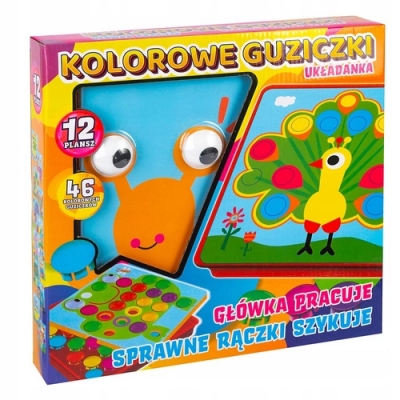 <img src='https://webimage.pl/pics/669/0/d5902444090669.jpg' style='height:440px' /> Układanka z guzików mozaika 12 plansz