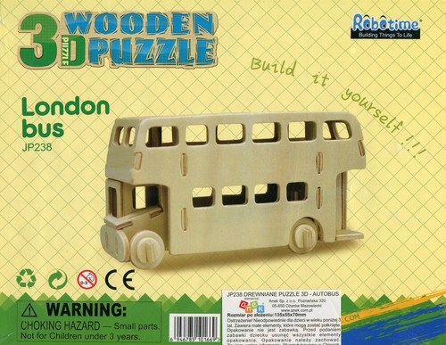 Puzzle Drewniany autobus