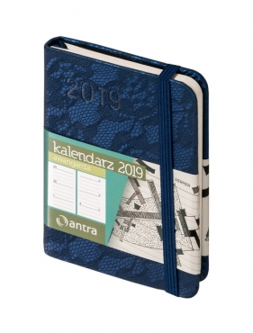 Kalendarz 2019 Awangarda A7 granatowy