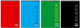 Kołonotes A6 48 stron kratka mix okładek