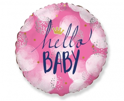 Balon foliowy Hello Baby Girl FX 46cm