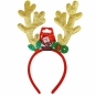 Świąteczna opaska na głowę - Złote poroże renifera
