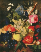 Diamentowa mozaika - Kosz owoców 40x50cm
