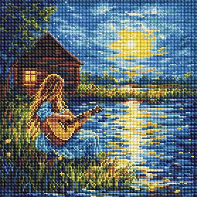 <img src='https://webimage.pl/pics/669/9/d4823104379669.jpg' style='height:440px' /> Diamentowa mozaika - Dźwięki w ciemności 40x40cm