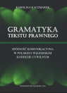 Gramatyka tekstu prawnego Spójność komunikacyjna w polskim i węgierskim Kaczmarek Karolina