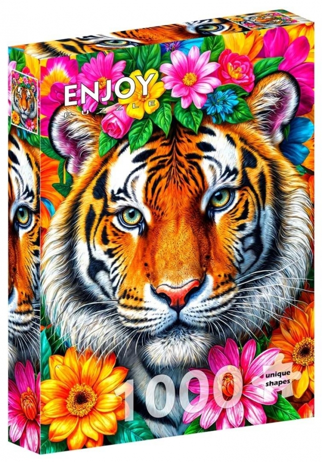 Puzzle 1000 Paski i kwiaty