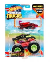 Zestaw pojazdów Monster Trucks Invader Pojazd 1:64 + Autko 2-pak (GRH81/HDB95)