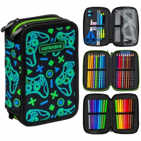 Astrabag, Piórnik Jumbo potrójny z wyposażeniem - Game On, AC31