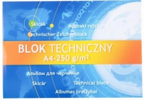 Blok techniczny biały A4, 10 arkuszy