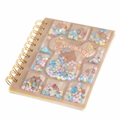 Notes z wodą i konfetti 10,7x8,5cm kapibara