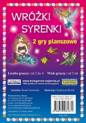 Wróżki. Syrenki. 2 gry planszowe - Agnieszka Figat-Jeziorska