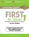  Cambridge English First for Schools 1 Authentic examination papers without