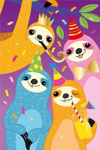 Karnet Uniwersalny - Colourful Sloths