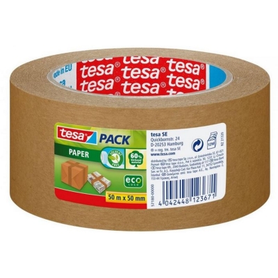 <img src='https://webimage.pl/pics/671/3/d4042448123671.jpg' style='height:440px' /> Taśma pakowa papierowa Tesapack brązowa 50mx50mm