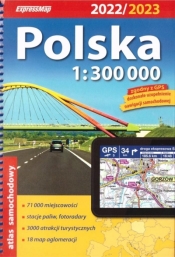 Atlas samochodowy Polska 1:300 000 w.2022/2023 - Opracowanie zbiorowe