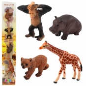 Zestaw mini figurki dzikie zwierzęta 6-9cm 4szt