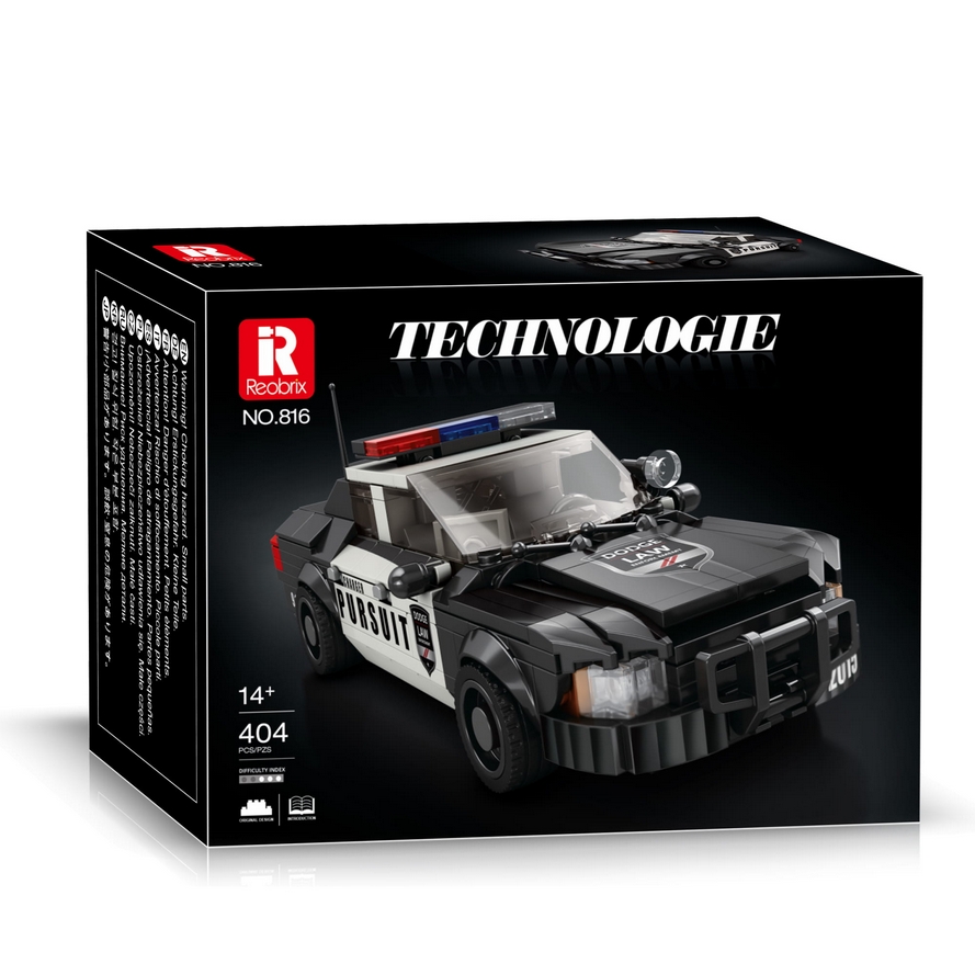 <img src='https://webimage.pl/pics/672/1/d6974077151672-10.png' style='height:440px' /> Reobrix, Klocki Samochód policyjny, 404 el.