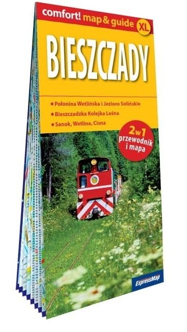 Bieszczady laminowany map&guide 2w1 przewodnik i mapa