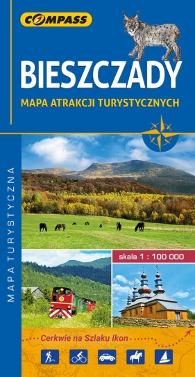 Bieszczady mapa atrakcji turystycznych