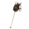 Koń na kiju Hobby Horse brązowo-biały z dźwiękiem 100cm (T-TED-12567)