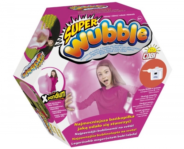 WUBBLE Super bańkopiłka z pompką, Różowa (NSI-80890-1)