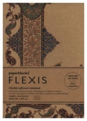 Notatnik Visions of Paisley Ivory Kraft Flexis Midi linia