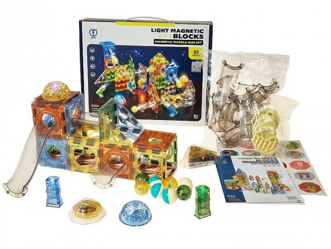 Klocki magnetyczne ze światłem