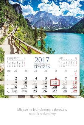 Kalendarz 2017 Jednodzielny. Podróż
