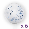 Tuban, balon 45 cm - Kosmos (6 sztuk) (TU 3767)