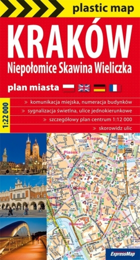 Kraków Niepołomice Skawina Wieliczka 4 plany w 1 skala 1: 22 000 - <br />