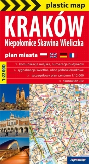 Kraków Niepołomice Skawina Wieliczka 4 plany w 1 skala 1: 22 000 - <br />