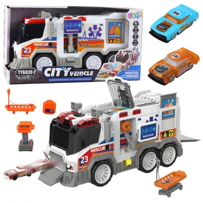 <img src='https://webimage.pl/pics/674/3/d5905991083092.jpg' style='height:440px' /> Ambulans karetka miejska napęd światło i dźwięk