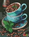 Diamentowa mozaika - Aromatyczne ziarna kawy 40x50