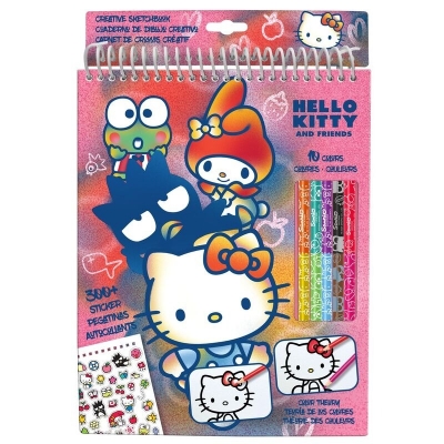 <img src='https://webimage.pl/pics/674/7/d8435507887014.jpg' style='height:440px' /> Zestaw kreatywny z kredkami 10 kolorów oraz naklejkami Hello Kitty HK50144