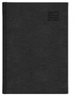 Kalendarz 2026 A5 tygodniowy z notesem Aluminium Standard CZARNY