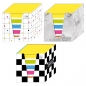 Kostka papierowa Interdruk 90x90x90mm - fluo/biała