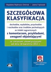 Szczegółowa klasyfikacja dochodów wydatków przychodów i rozchodów oraz środków pochodzących ze źró