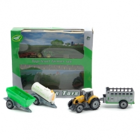 Traktor Adar metalowy z zestawem przyczep (511675)
