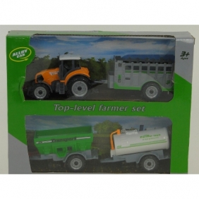 Traktor Adar metalowy z zestawem przyczep (511675)