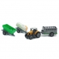 Traktor Adar metalowy z zestawem przyczep (511675)