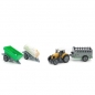 Traktor Adar metalowy z zestawem przyczep (511675)