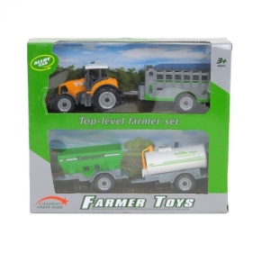 Traktor Adar metalowy z zestawem przyczep (511675)