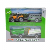 Traktor Adar metalowy z zestawem przyczep (511675)