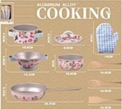 Zestaw metalowych garnków