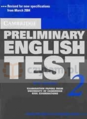 Cambridge Preliminary English Test 2 Student's Book with Answers